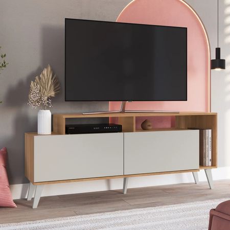 Mesa de TV Tiffany 55''Beige y Marrón | Masiva Home