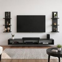 Mesa de TV Trauco 65'' 150 cm Negro | Masiva Home