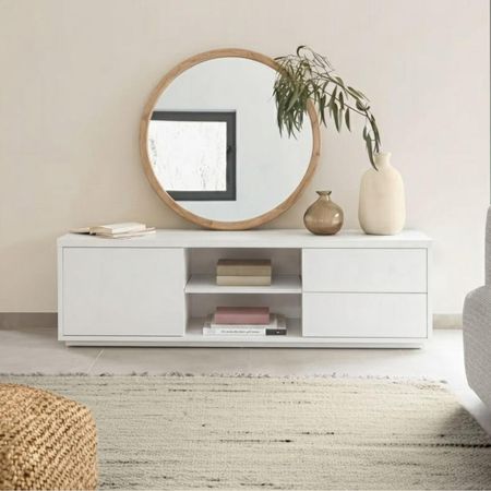 Mesa de TV Truman 65'' 150 cm Blanco | Masiva Home