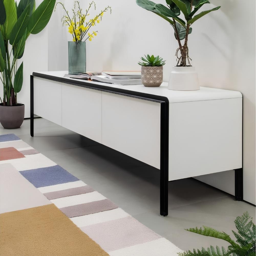 Mesa de TV Tapia 80'' 188 cm Blanco | Masiva Home