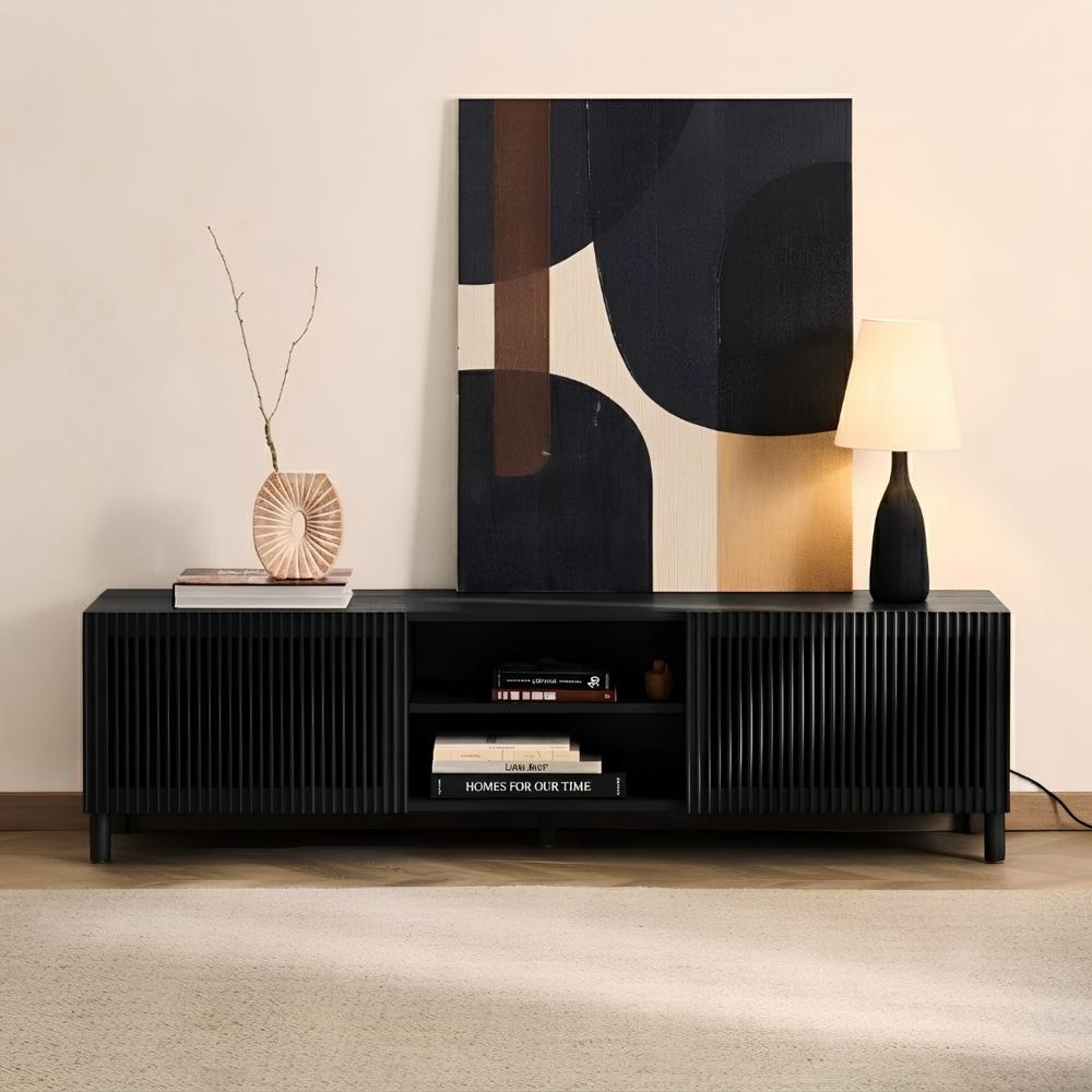 Mesa de TV Vargas 75'' 180 cm Negro | Masiva Home