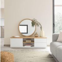 Mesa de TV Truman 65'' 150 cm Marron y Blanco | Masiva Home