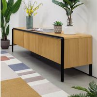 Mesa de TV Tapia 80'' 188 cm Marron y Negro | Masiva Home