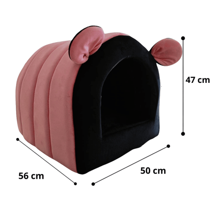 Cama Oruga Para Perros y Gatos Talla XL - Rosado