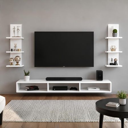 Mesa de TV Trauco 65'' 150 cm Blanco | Masiva Home