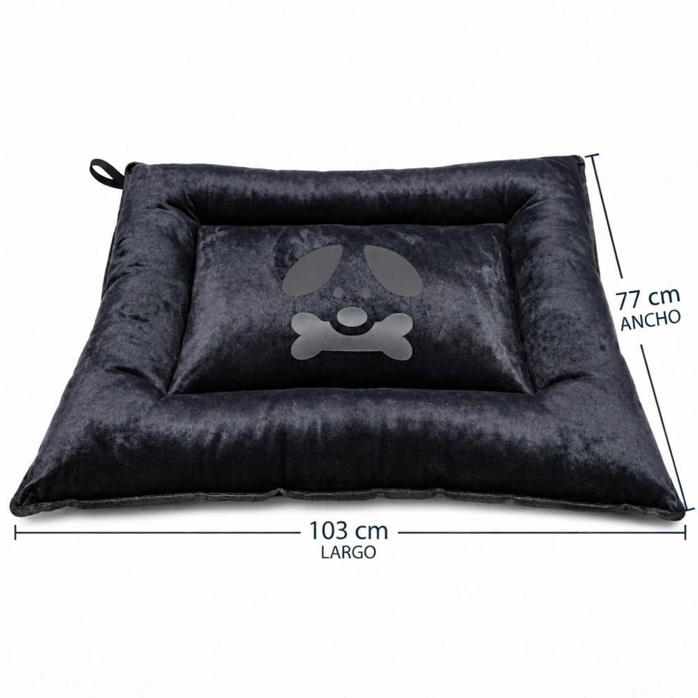 COLCHONETA DE NAPA PARA PERROS Y GATOS TALLA 4 - NEGRO