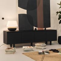 Mesa de TV Pulisic 85'' 200 cm Negro | Masiva Home