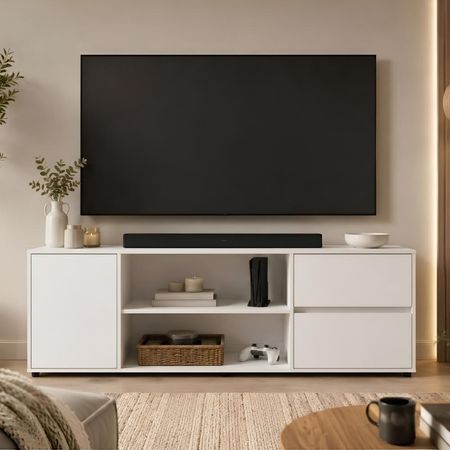 Mesa de TV Rapiña 70'' 166 cm Blanco| Masiva Home