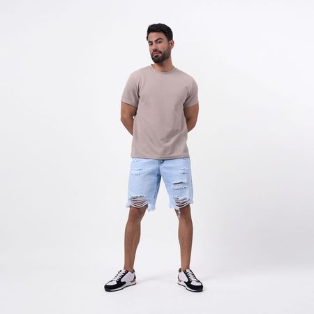 BERMUDA BRONCO HOMBRE REGULAR SALVAJE VI DENIM RIGIDO 30 Celeste Claro