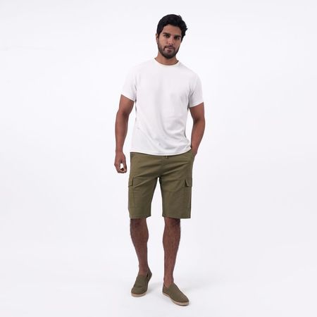 BERMUDA CARGO BRONCO HOMBRE HAWKING-PA LINO 34 Verde