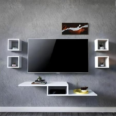 Mesa de TV DiMaria 55'' 130 cm Blanco | Masiva Home