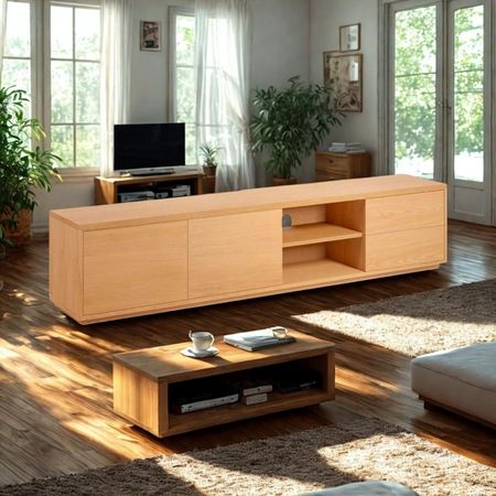 Mesa de TV Entity 85'' 200 cm Marron | Masiva Home