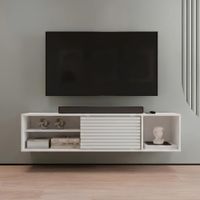 Mesa de TV Figueroa 70'' 160 cm Blanco | Masiva Home