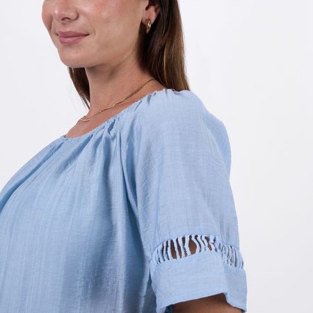 BLUSA - CARLY -PA LINO L Celeste