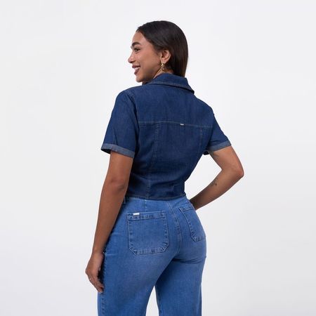 BLUSA EI25FAERA DENIM XL Azul Oscuro