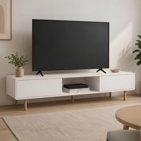 Mesa de TV Gaus 80'' 180 cm Blanco| Masiva Home