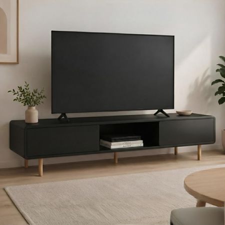 Mesa de TV Gaus 80'' 180 cm Negro | Masiva Home