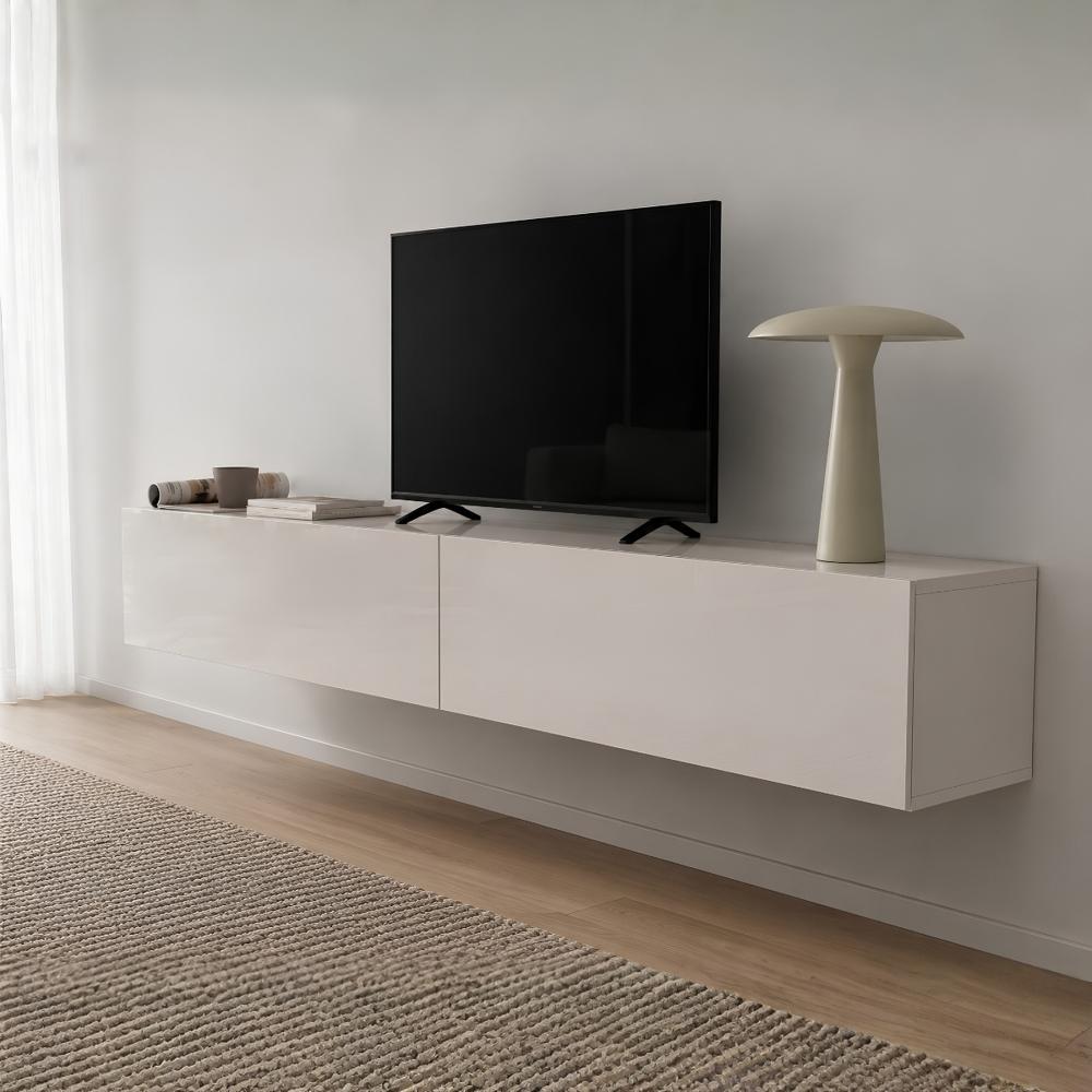 Mesa de TV Foreman 95'' 220 cm Blanco | Masiva Home