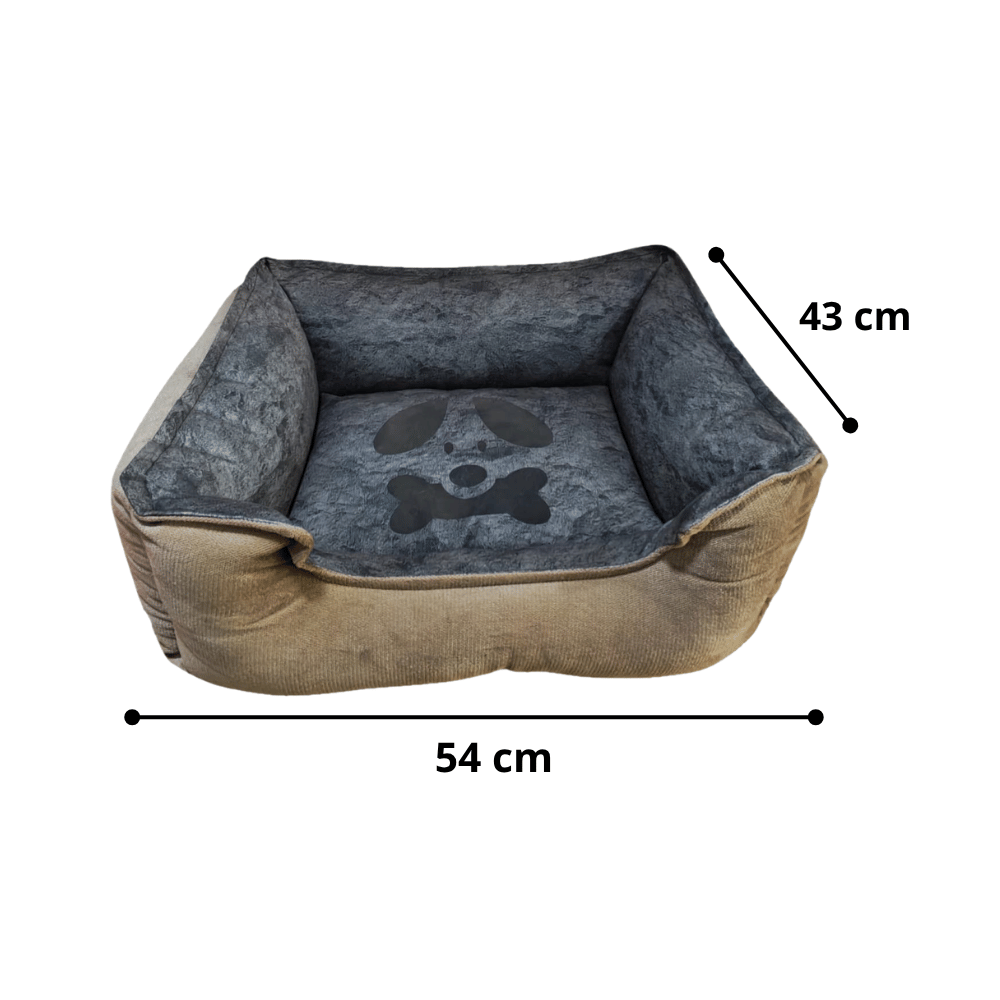 Cama Cuadrangular Para Perros y Gatos Talla 1 - Beige