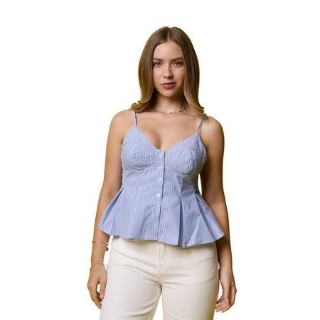 BLUSA MOKACCINO MUJER RECTO JASPE-PA POPELINA L Acero