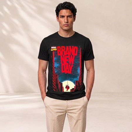 Polo Spider-Man Brand New Day Personalizado Nueva Colección Color Negro Talla M