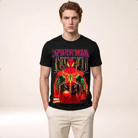 Polo Especial Spiderman Brand New Day Color Negro Talla M