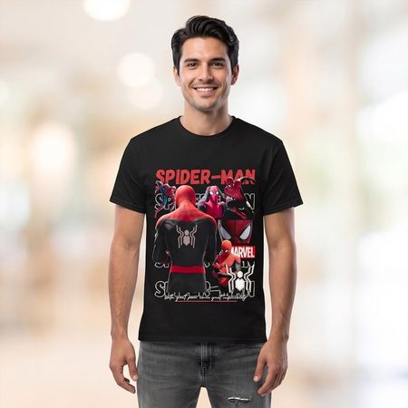 Polo Spider-Man Estética Urbana Brand New Day Color Negro Talla S