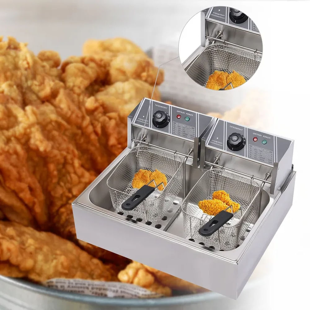 Freidora Eléctrica 5000W 11L para Papas Fritas Broster Churro Picaron Multicolor