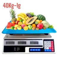 Balanza Electrónica Comercial Calculadora Precios Max 40Kg Division 5g