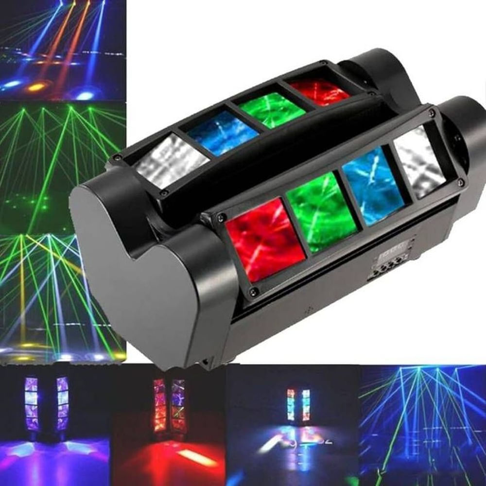 Mini Araña Luz de escenario Iluminación LED para DJ RGBW Multicolor