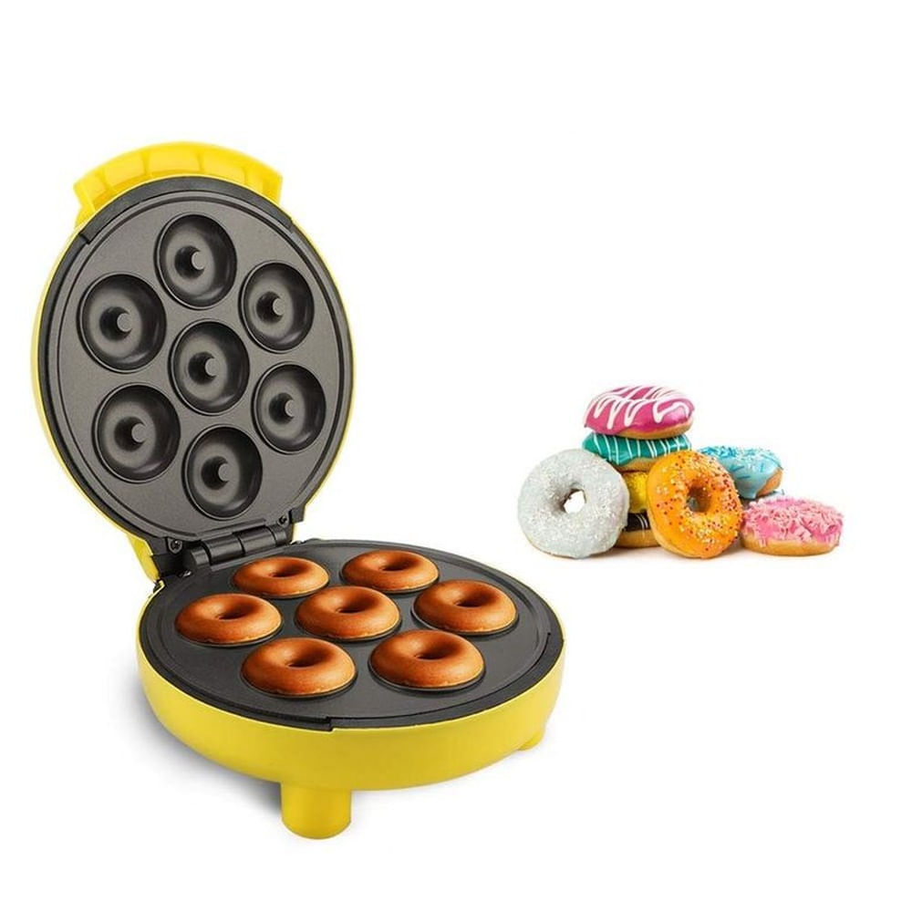 Máquina Mini Donas Antiadherente Superficie Antiadherente Eléctrica Negro