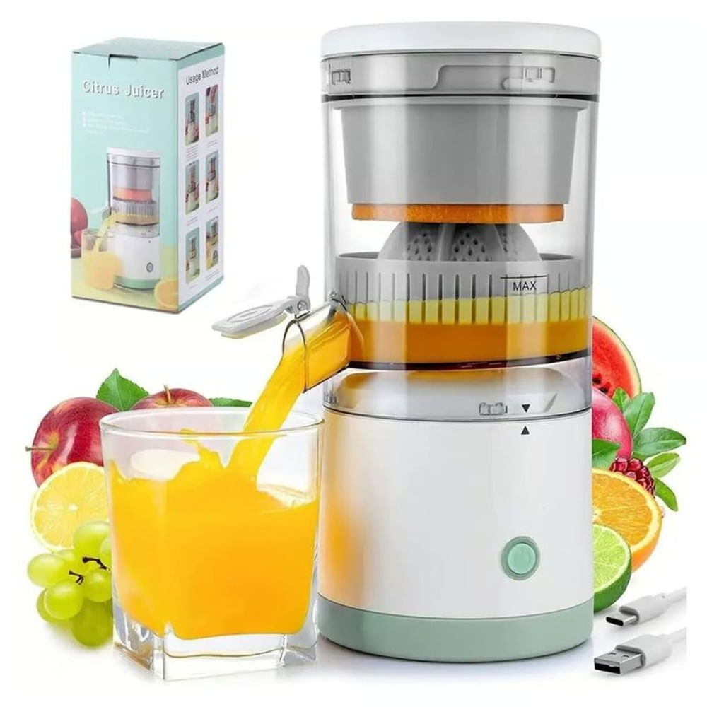 Exprimidor de Naranjas Cítricos y Frutas Eléctrico Portátil Recargable Multicolor