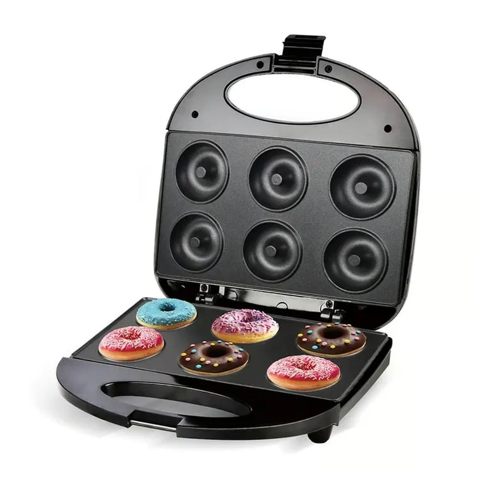 Máquina Mini 6Donas Antiadherente Superficie Antiadherente Eléctrica Multicolor
