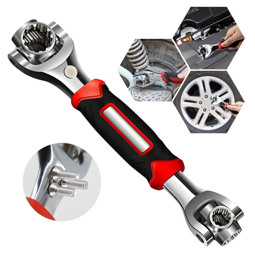 Llave Universal 48 en 1 Multifunción con Cabezal Giratorio de 360 Grados Multicolor