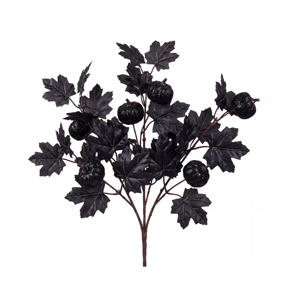 HALLOWEEN - Adorno Pick de Hojas y Rosas 28 cm