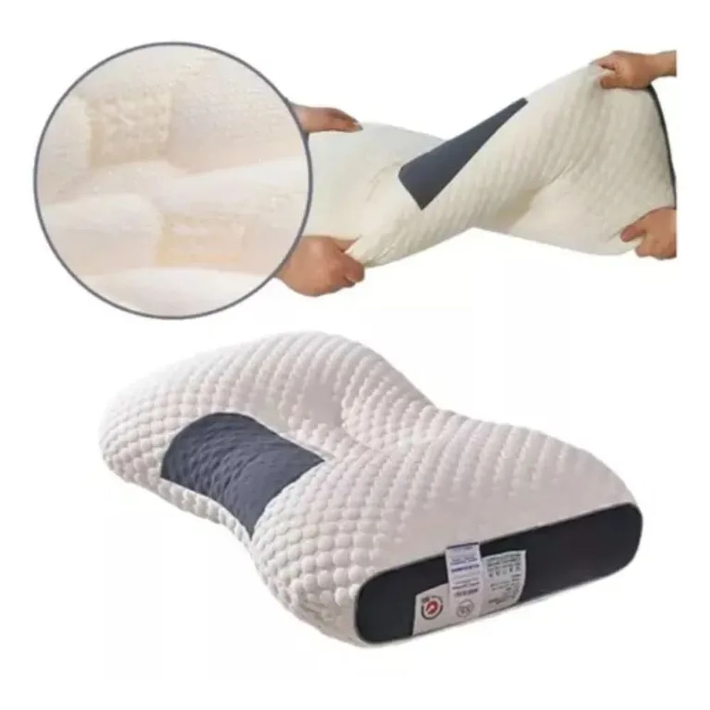 Almohada Ergonómica Ortopédica Cervical Soporte Cuello Y Cabeza Multicolor