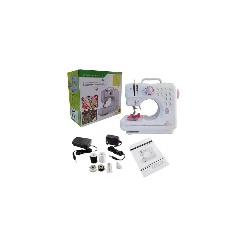 Mini Máquina de Coser Portátil - 12 Puntadas, Overlock y Luz LED Multicolor