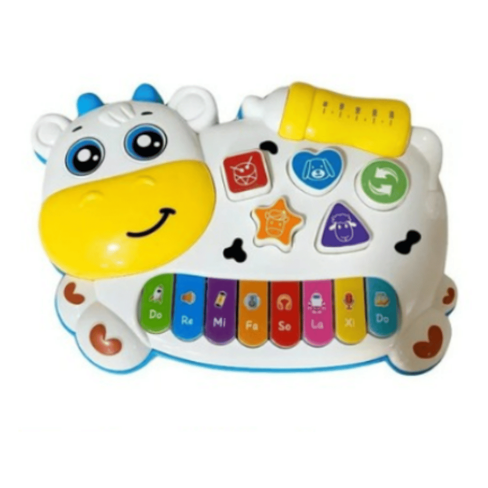 JUGUETE PIANO MUSICAL PARA BEBÉS VAQUITA FELIZ 1
