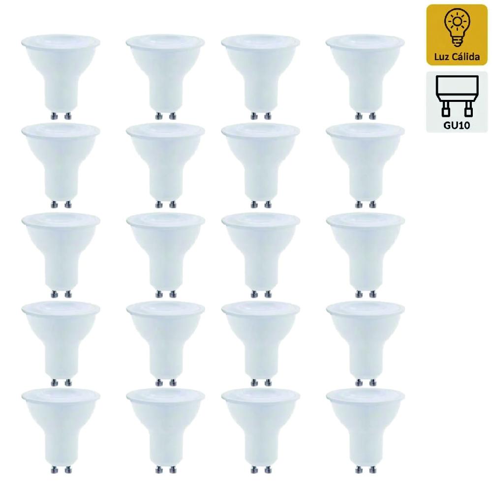 Pack x20 Foco Dicroico LED COB 10W GU10 Luz Cálida EXTRALED