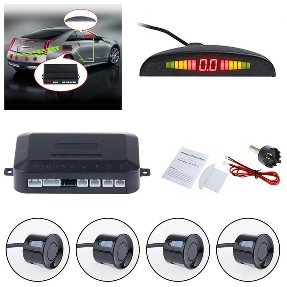 Kit Sensor de Retroceso Aparcamiento Radar Estacionamiento Todos Los Coches Sistema De Monitor Multicolor