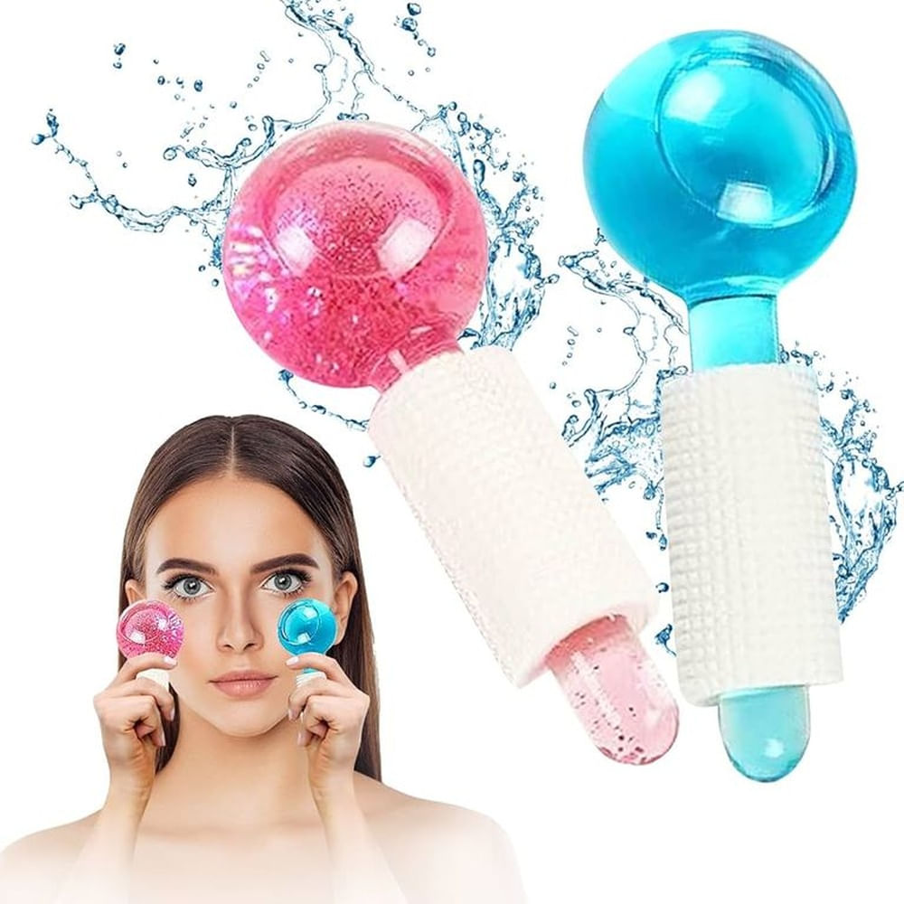 Kit de 2 Esferas Ice Globes para Rostro - Masajeador de Frío Skincare Profesional