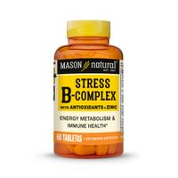 Stress B-Complex con Antioxidantes y Zinc Mason Natural 60 Tabletas