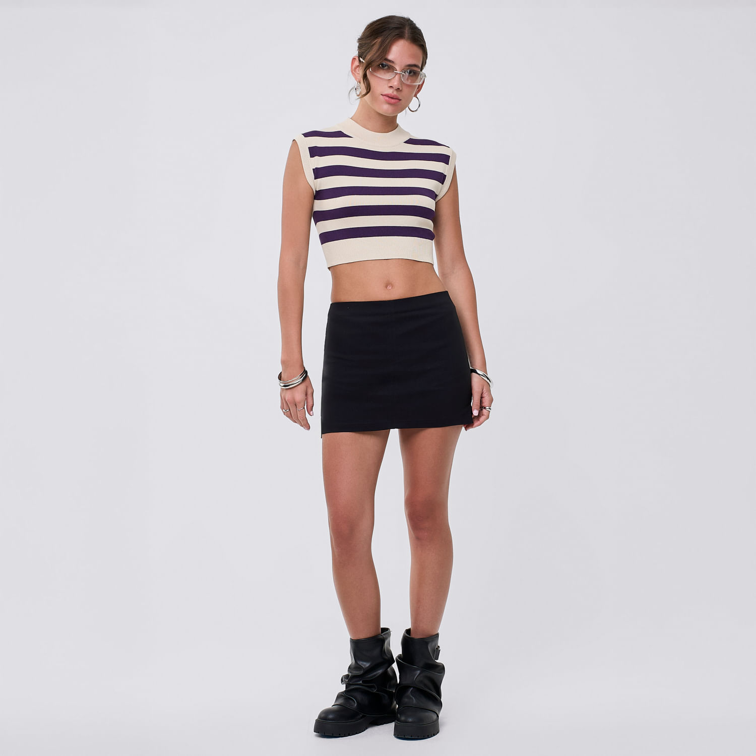 Falda Corta Mujer Elias Hypnotic Negro S