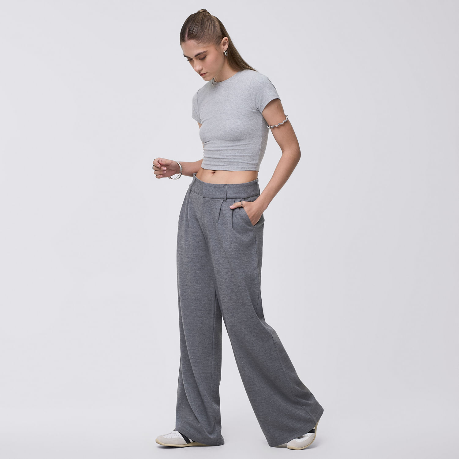 Buzo Mujer Palazzo Sporty Hypnotic Gris Melange M