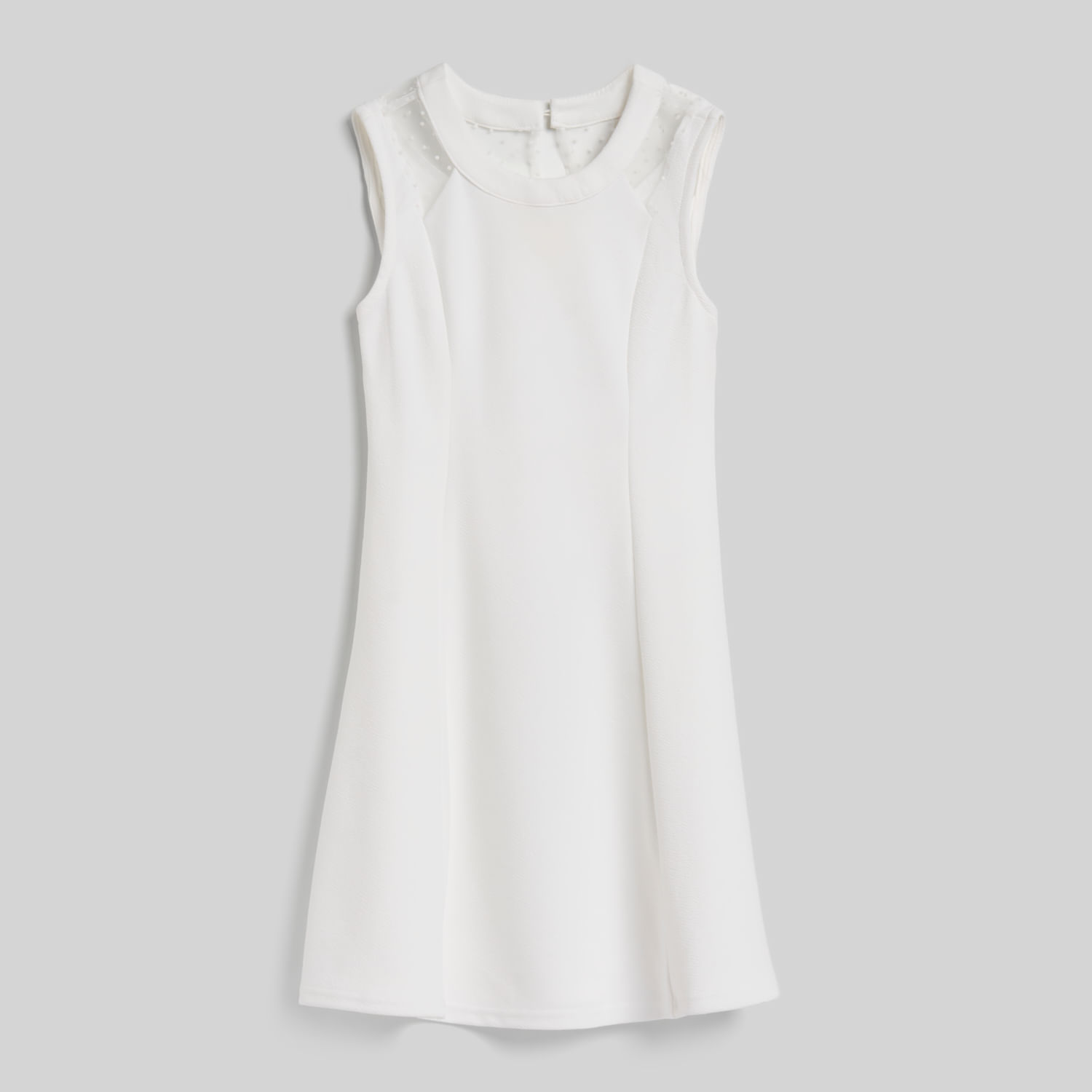 Vestido Para Teen Niña Fiesta Crepe Zubito Ecru Talla 14