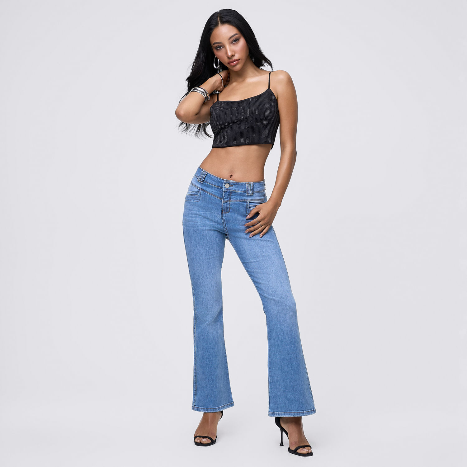 Jean Mujer Cristal Symbol Flare Celeste 34