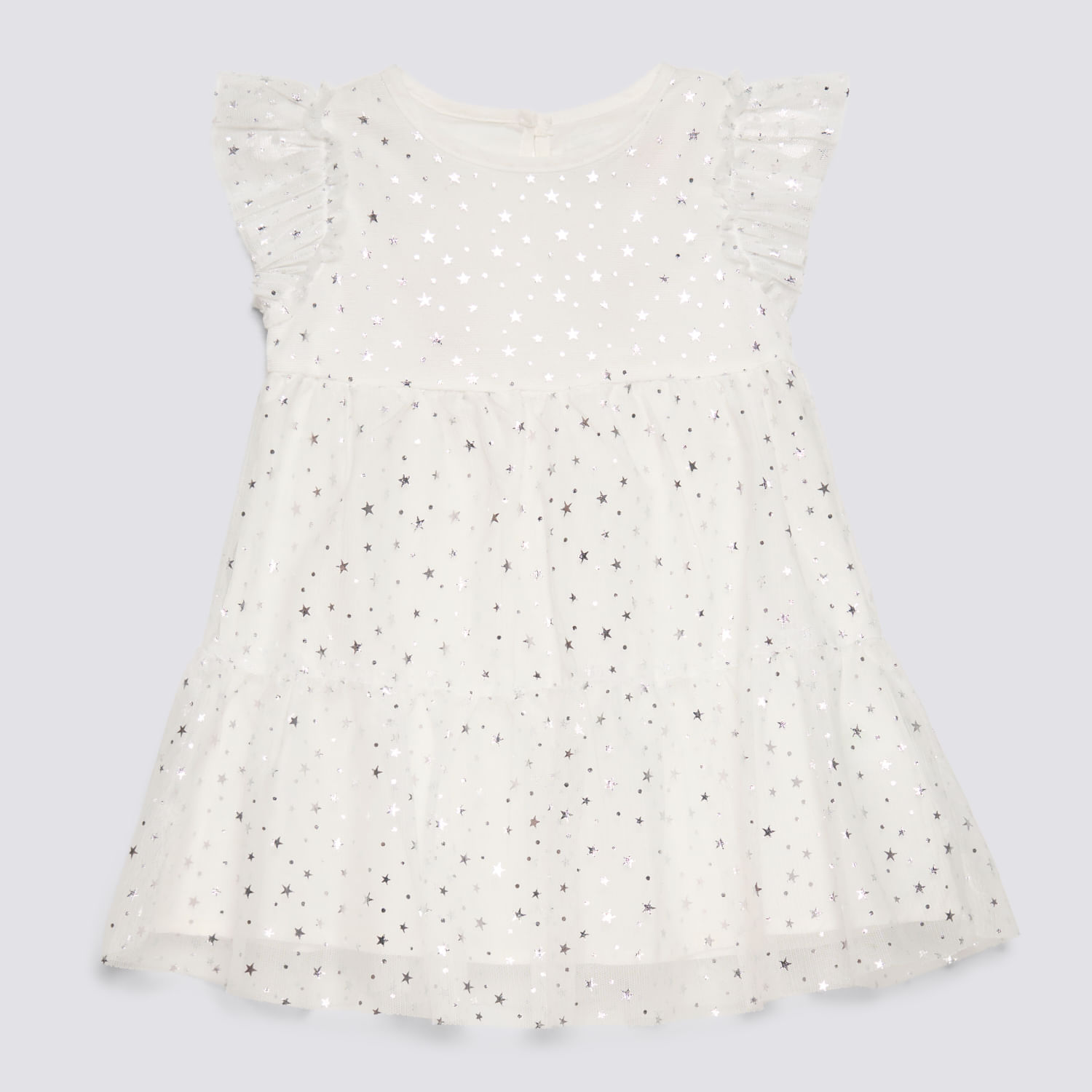 Vestido Manga Corta Bebé Niña Tull Foil Baby Circus Ecru Talla 12M