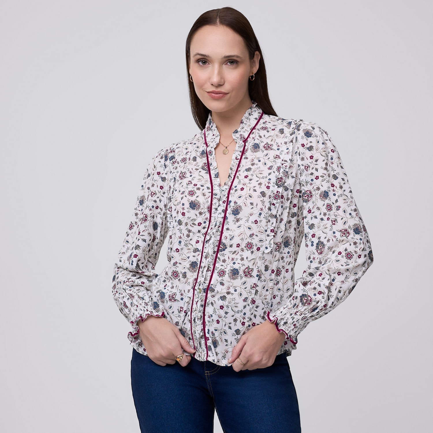 Blusa Mujer Boho 1 Madison Manga Larga Combo2 S