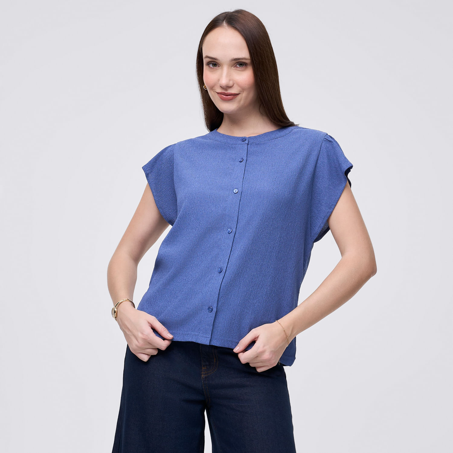 Polo Mujer Alita Madison Manga Corta Azulino L
