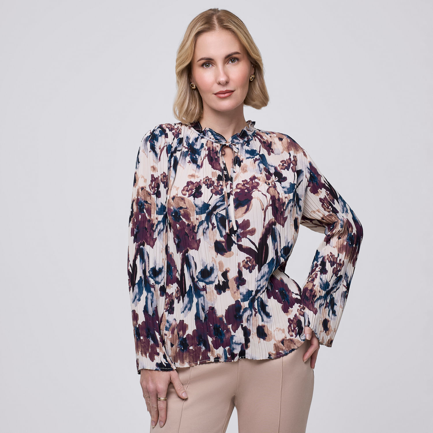 Blusa Mujer Cord Zafin Manga Larga Combo1 S